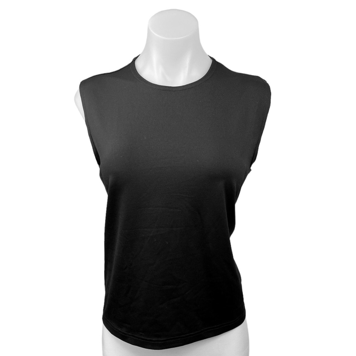 Monte Carlo Black Crew Neck Soft Pullover Plain Simple Muscle Tee Top Size Xl